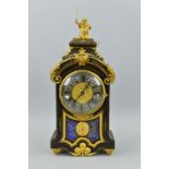 A 19TH CENTURY FRENCH BOULLE MARQUETRY AND ORMOLU MOUNTED BRACKET CLOCK, in need of restoration,