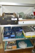 THREE BOXES AND VARIOUS LOOSE/BOXED GLASSWARES, to include boxed Concerto glasses, etc