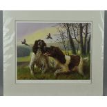 NIGEL HEMMING (BRITISH 1957) 'SPRINGER SPANIELS', a limited edition print 61/495, signed and