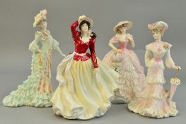 A BOXED ROYAL DOULTON FIGURE OF YEAR 1999, 'Alice' HN4003, with certificate, together with three