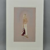 KAY BOYCE (BRITISH CONTEMPORARY) 'SCARLETT' a limited edition print of a partially clad woman, 74/