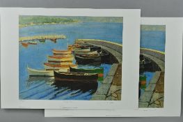 WINSTON CHURCHILL (BRITISH 1874-1965) 'A STUDY OF BOATS', two limited edition prints numbered 177