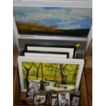 A QUANTITY OF ORIGINAL ART, including two folios of school art and later by M. Walsh, together