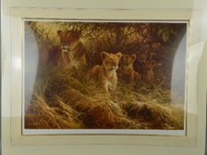 DICK VAN HEERDE (DUTCH CONTEMPORARY) 'MOTHERS PRIDE', a limited edition print 234/500 of a lioness