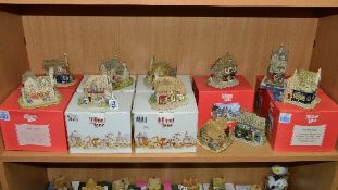 ELEVEN LILLIPUT LANE SCULPTURES, (nine with boxes), to include six Village Shops 'Jones The