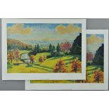 WINSTON CHURCHILL (BRITISH 1874-1965) 'VIEW FROM CHARTWELL', limited edition prints 301 and 302 of