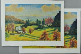 WINSTON CHURCHILL (BRITISH 1874-1965) 'VIEW FROM CHARTWELL', limited edition prints 301 and 302 of