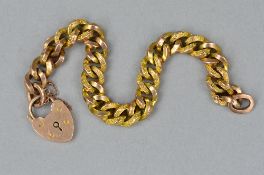 A 9CT BRACELET WITH 9CT LOCK, approximate length 18cm, approximate weight 17.8 grams