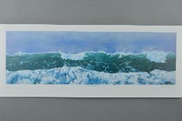 TONY CHANCE (BRITISH CONTEMPORARY) 'LONG WAVE', a limited edition 69/950 of a wave about to break on