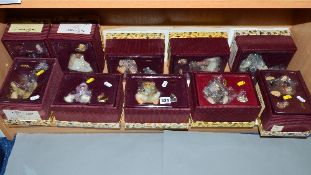 TEN BOXED SETS OF THE STEIFF COLLECTION BY ENESCO PORCELAIN TEDDY BEARS AND PEWTER TOYS, celebrating