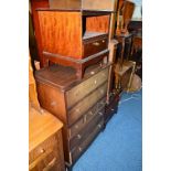 A STAG MINSTRAL CHEST, of seven drawers and a pair of bedside cabinets with one drawer (3)