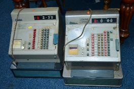 A PAIR OF GROSS ELECTRIC CASH REGISTERS, not tested, have some marking, wear and minor damage, one