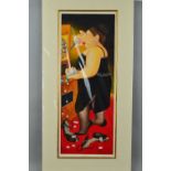 BERYL COOK (BRITISH 1926 - 2008) 'JACKPOT', a limited edition print of a woman playing a slot