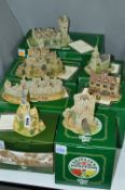 SEVEN BOXED OF LILLIPUT LANE SCILPTURES FROM BRITAINS HERITAGE, 'The Crooked Spire - Chesterfield'