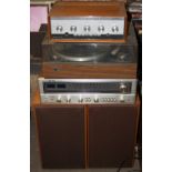 A VINTAGE SANSUI SR212 TURNTABLE, a Nikko 7075 tuner/amplifier, a Leak Stereo 70 amplifier, a pair