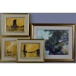 NIGEL HALLARD (BRITISH 1936), three oil on board paintings depicting nostalgic fishing scenes in