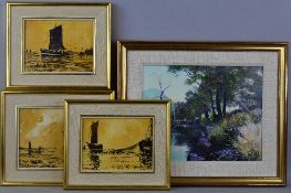 NIGEL HALLARD (BRITISH 1936), three oil on board paintings depicting nostalgic fishing scenes in