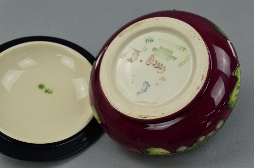 A MOORCROFT 'WINTER HARVEST' BOWL AND COVER, designed by Sian Leeper and dated 2003, the base - Image 3 of 4