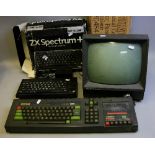 AN AMSTRAD CPC 464 MICRO PERSONAL COMPUTER, a GT64 monitor, a Sinclair ZX Spectrum Plus and one