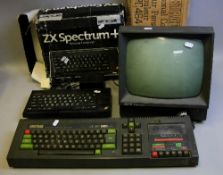 AN AMSTRAD CPC 464 MICRO PERSONAL COMPUTER, a GT64 monitor, a Sinclair ZX Spectrum Plus and one
