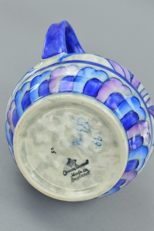 A CHARLOTTE RHEAD FOR CROWN DUCAL JUG, decorated in the 'Blue Peony' pattern, painted name and - Image 4 of 4