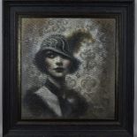 HAMISH BLAKELY (BRITISH 1968), 'Cabaret Queen', an oil on canvas portrait of a woman wearing 1930'
