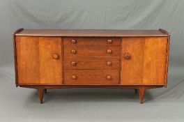 JOHN HERBERT, a Younger Volnay 1960's teak sideboard, flanked by four graduating drawers, central to