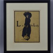 SIR WILLIAM NICHOLSON (BRITISH 1872-1949), 'L is For A Lady', a lithograph from the 'An Alphabet'