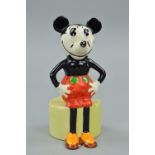 A CROWN DEVON FIELDINGS MICKEY MOUSE MATCH HOLDER, stamped to the base 'Reproduced with the