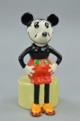 A CROWN DEVON FIELDINGS MICKEY MOUSE MATCH HOLDER, stamped to the base 'Reproduced with the