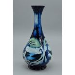 A MOORCROFT 'KNYPERSLEY' PATTERN BALUSTER SHAPED VASE, designed by Emma Bossons, with initials,