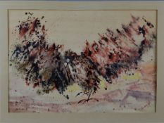 SPINRAD ? (ISRAEL 20TH CENTURY), a mixed media painting of a bird with outstretched wings, signed
