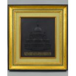 A WEDGWOOD 'ST PAULS CATHEDRAL' LIMITED EDITION BLACK BASALT PLAQUE, 25/250, inscribed to the