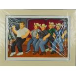 BERYL COOK (BRITISH 1926-2008), 'Line Dancing', A Limited Edition print, 45/395, signed, titled