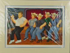 BERYL COOK (BRITISH 1926-2008), 'Line Dancing', A Limited Edition print, 45/395, signed, titled