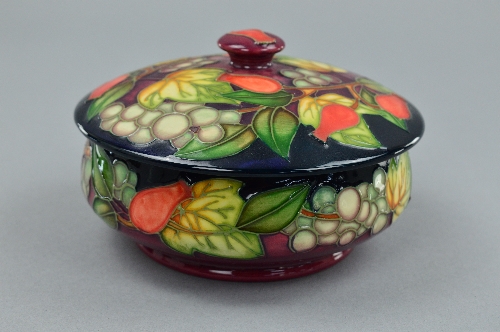 A MOORCROFT 'WINTER HARVEST' BOWL AND COVER, designed by Sian Leeper and dated 2003, the base