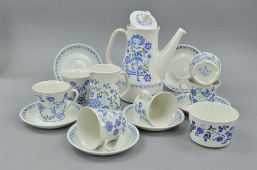 A TURI DESIGN SIX PLACE TEASET IN THE 'LOTTE' PATTERN, consisting cups, saucers, teapot, milk jug - Image 2 of 3