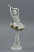 A ROSENTHAL BLANC DE CHINE FIGURE OF A BALLERINA, modelled by Lore Friedrich-Gronau, the body having
