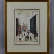 L.S. LOWRY (BRITISH 1887-1976), 'Industrial Scene', A Limited Edition print numbered 093 by The Fine