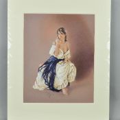 KAY BOYCE (BRITISH CONTEMPORARY), 'Midnight Blue', A Limited Edition print, 28/95, of a lady in a