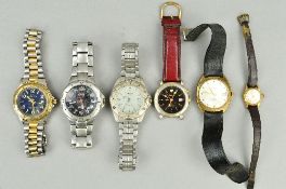 SIX MIXED WATCHES