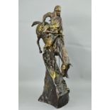 AFTER FREDERIC REMINGTON, a bronze sculpture 'The Mountain Man', depicting an old fur trapper riding