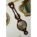 A GEORGIAN MAHOGANY BANJO BAROMETER