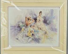 GORDON KING (BRITISH 1939), 'Fantasy', A Limited Edition Proof print, 25/60, of two women dressing
