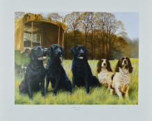NIGEL HEMMING (BRITISH 1957), 'Great Expectations', A Limited Edition print, 184/495, of Labradors