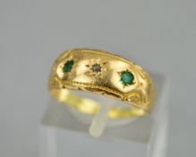 AN 18CT VICTORIAN DRESS RING, (shank dented) ring size I, approximate weight 2.2 grams
