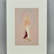 KAY BOYCE (BRITISH CONTEMPORARY) 'SCARLET', a limited edition print 73/95 of a scantily clad lady