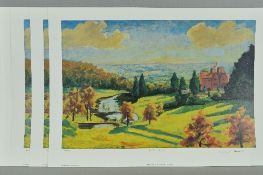 WINSTON CHURCHILL (BRITISH 1874-1965), 'View From Chartwell', five Limited Edition prints, 303/