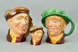 THREE ROYAL DOULTON CHARACTER JUGS, 'Arriet' D6208, 'Arry' D6207 and D6235 (chip to rim and