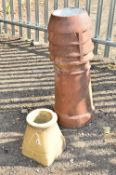 A TALL LOUVERED CHIMNEY POT and a smaller one (2)